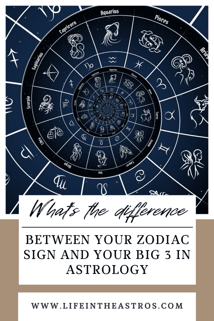 What is the difference between your zodiac sign and your big three in astrology - Life in the Astros